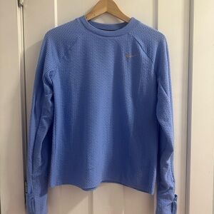 Nike Dri-FIT Textured Blue Running Shirt